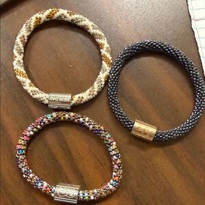 Elegant Beaded Bracelet Trio by